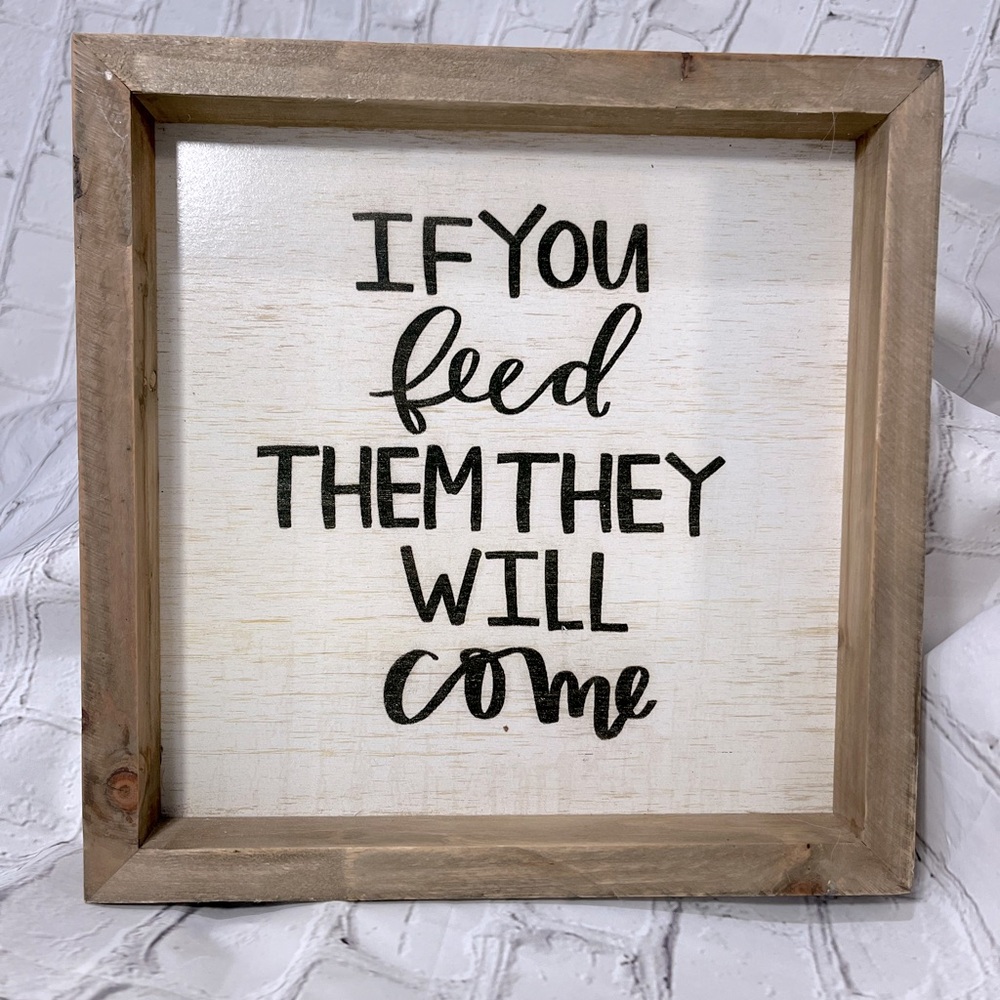 Rustic Wooden Kitchen Wall Art 10"x10"